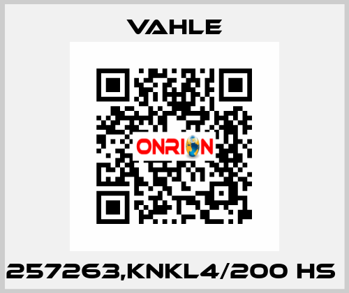 257263,KNKL4/200 HS  Vahle