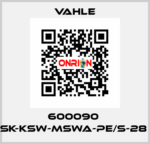 600090  SK-KSW-MSWA-PE/S-28  Vahle