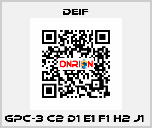 GPC-3 C2 D1 E1 F1 H2 J1  Deif