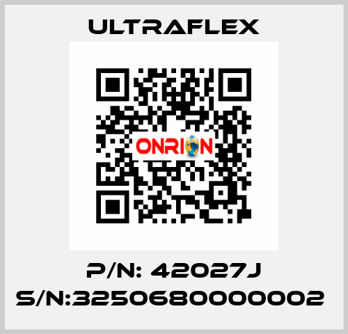 P/N: 42027J S/N:3250680000002  Ultraflex