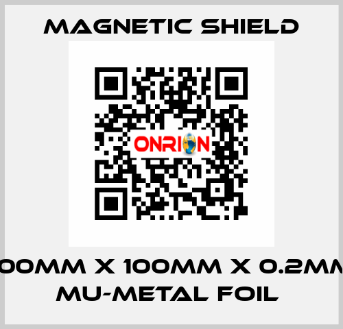 100mm x 100mm x 0.2mm Mu-metal Foil  Magnetic Shield