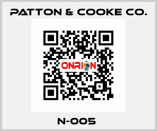 N-005  Patton & Cooke Co.