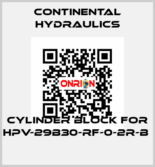 cylinder block for HPV-29B30-RF-0-2R-B  Continental Hydraulics