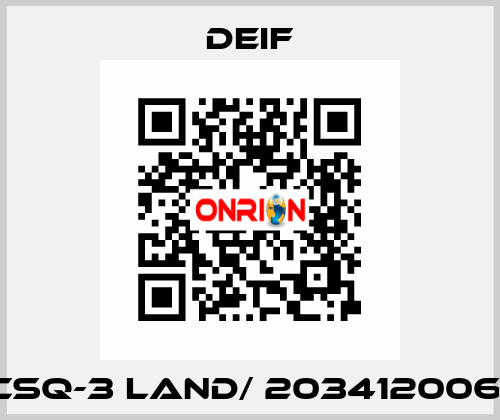 CSQ-3 Land/ 2034120061 Deif