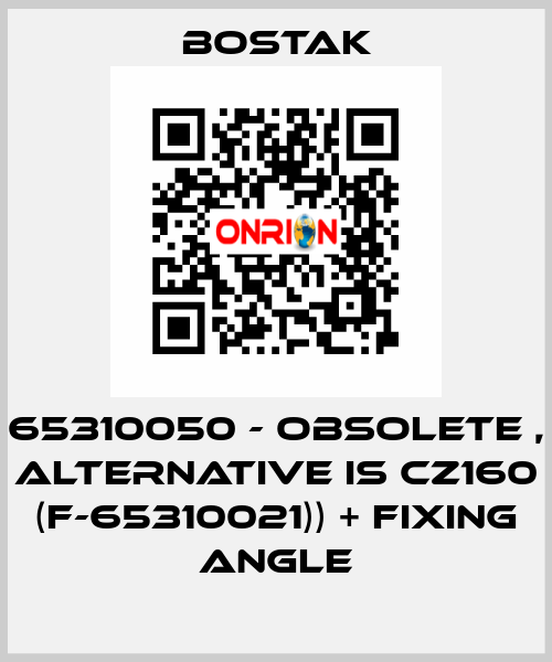 65310050 - obsolete , alternative is CZ160 (F-65310021)) + fixing angle Bostak