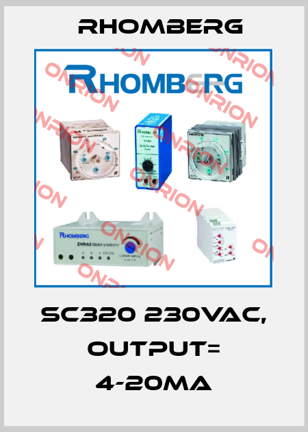 SC320 230VAC, Output= 4-20mA Rhomberg