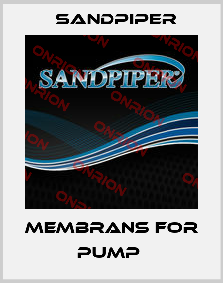 membrans for pump  Sandpiper