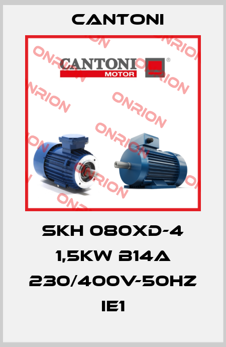 SKH 080XD-4 1,5kW B14A 230/400V-50Hz IE1 Cantoni