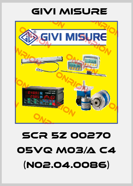 SCR 5Z 00270 05VQ M03/A C4 (N02.04.0086) Givi Misure
