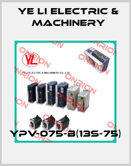 YPV-075-B(13S-75) Ye Li Electric & Machinery