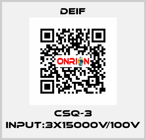 CSQ-3 Input:3x15000V/100V Deif