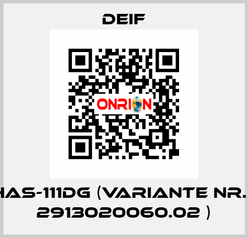 HAS-111DG (Variante Nr. : 2913020060.02 ) Deif