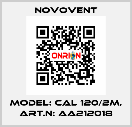 Model: CAL 120/2M, Art.N: AA212018 Novovent