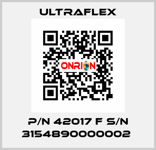 P/N 42017 F S/N 3154890000002  Ultraflex