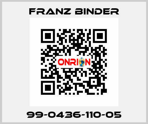 99-0436-110-05 FRANZ BINDER