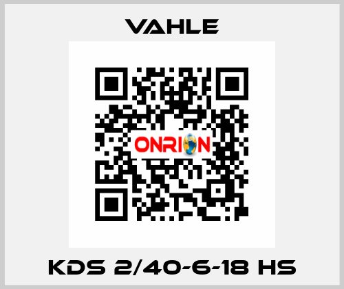 KDS 2/40-6-18 HS Vahle