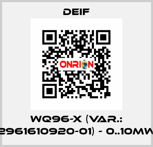 WQ96-x (Var.: 2961610920-01) - 0..10MW Deif