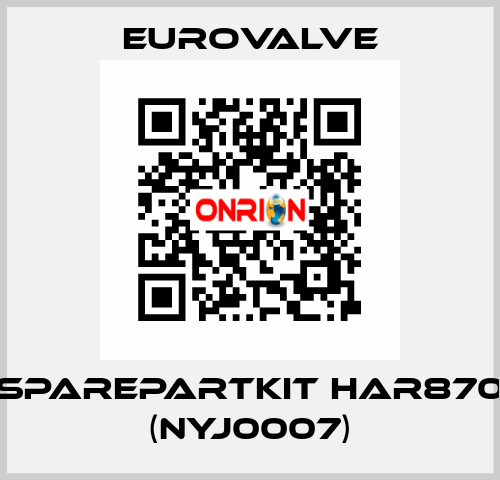 Sparepartkit HAR870 (NYJ0007) Eurovalve