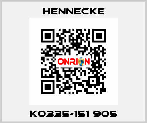 K0335-151 905 Hennecke