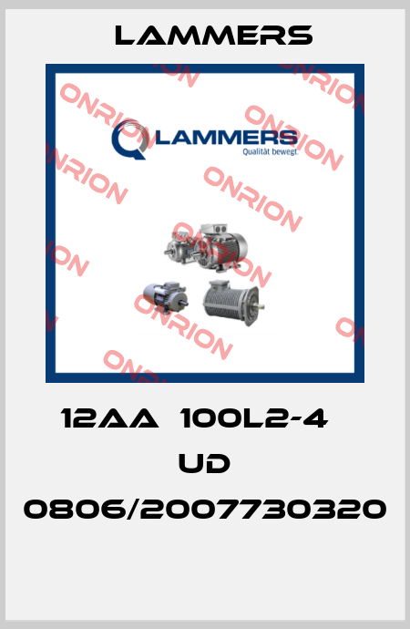 12AA  100L2-4   UD 0806/2007730320  Lammers