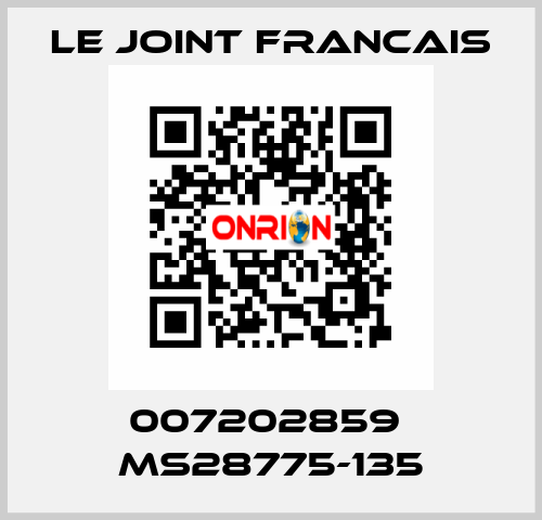 007202859  MS28775-135 LE JOINT FRANCAIS