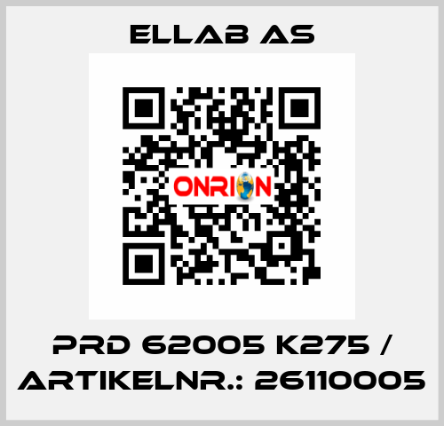 PRD 62005 K275 / Artikelnr.: 26110005 ELLAB AS