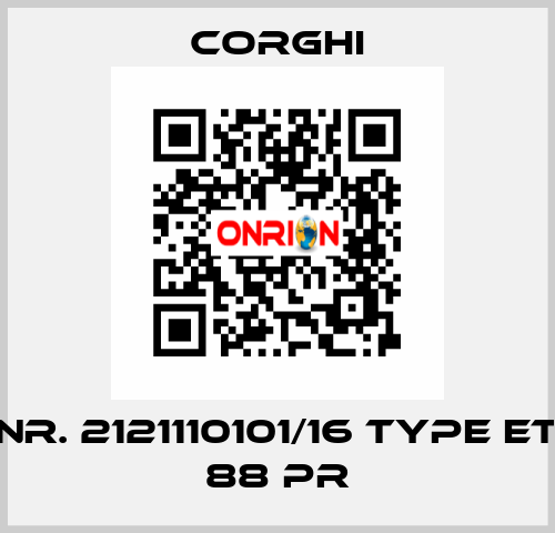 Nr. 2121110101/16 Type ET 88 PR Corghi