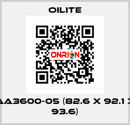 AA3600-05 (82.6 x 92.1 x 93.6) Oilite