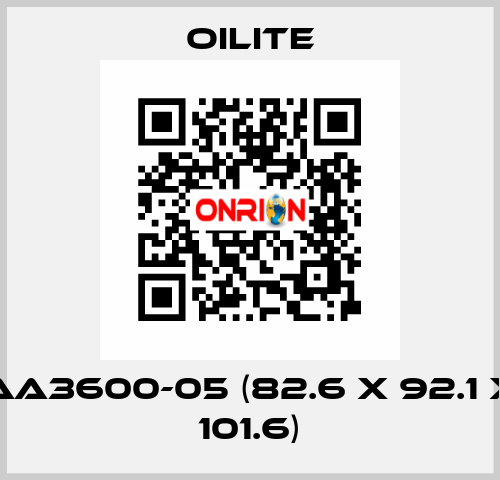 AA3600-05 (82.6 x 92.1 x 101.6) Oilite