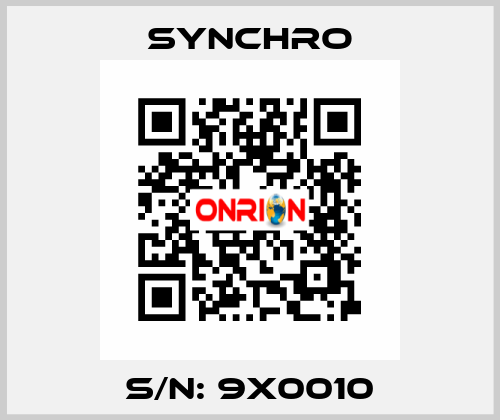 S/N: 9X0010 SYNCHRO