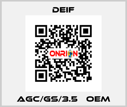 AGC/GS/3.5   oem Deif