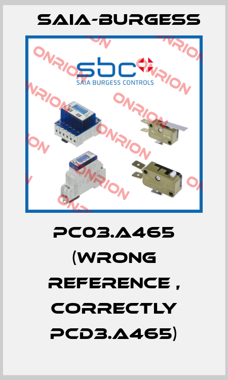 PC03.A465 (wrong reference , correctly PCD3.A465) Saia-Burgess