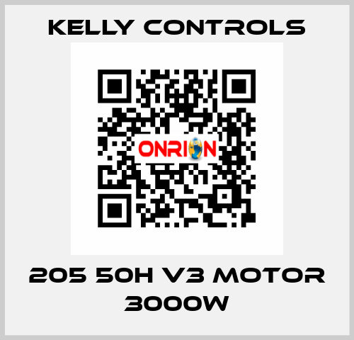 205 50H V3 Motor 3000W Kelly Controls