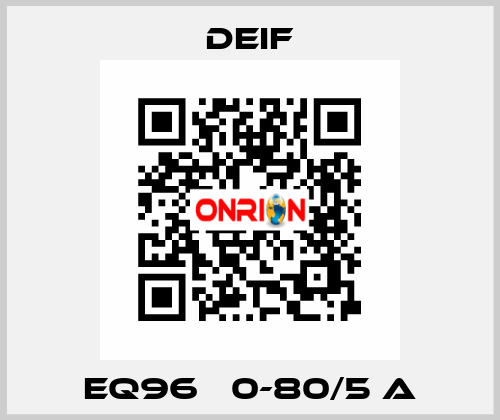 EQ96   0-80/5 A Deif