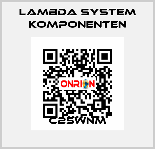 C25WNM LAMBDA SYSTEM KOMPONENTEN