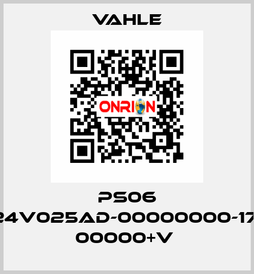 PS06 -0024V025AD-00000000-17102- 00000+V  Vahle