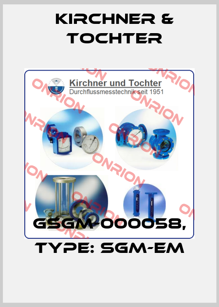 GSGM-000058, Type: SGM-EM Kirchner & Tochter