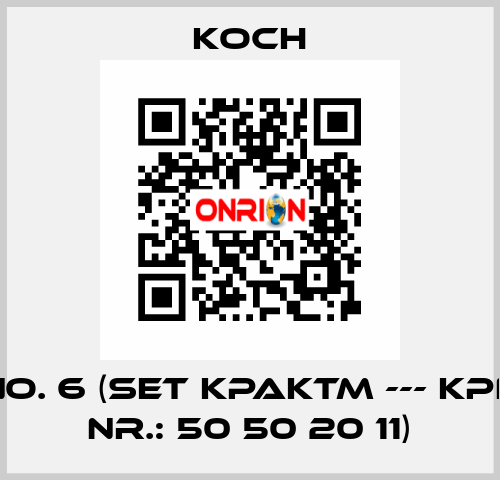 No. 6 (Set KPAKTM --- KPN Nr.: 50 50 20 11) KOCH