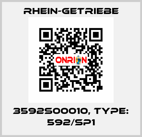 3592S00010, Type: 592/Sp1 Rhein-Getriebe