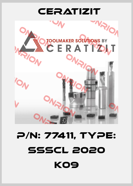 P/N: 77411, Type: SSSCL 2020 K09 Ceratizit