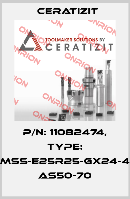 P/N: 11082474, Type: MSS-E25R25-GX24-4 AS50-70 Ceratizit