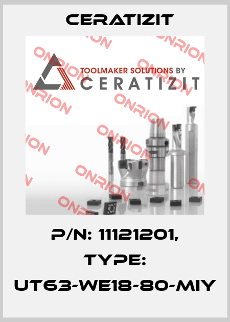 P/N: 11121201, Type: UT63-WE18-80-MIY Ceratizit