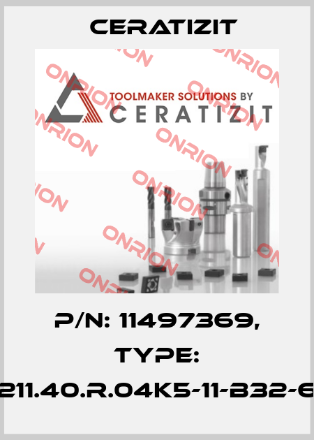 P/N: 11497369, Type: C211.40.R.04K5-11-B32-60 Ceratizit