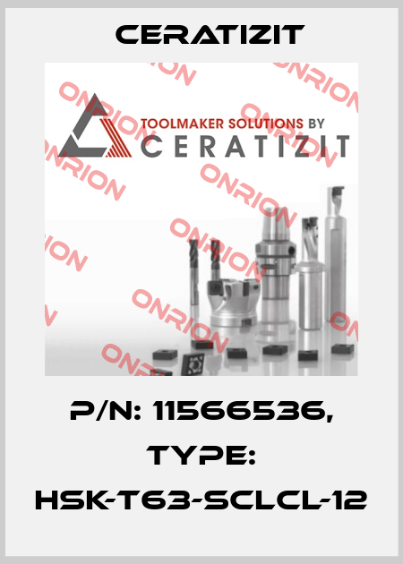 P/N: 11566536, Type: HSK-T63-SCLCL-12 Ceratizit