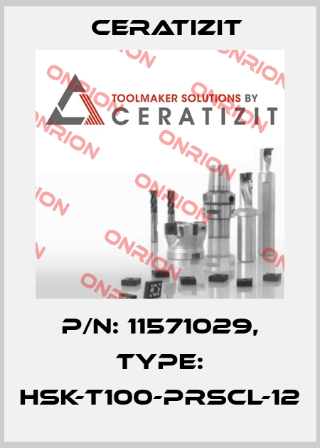 P/N: 11571029, Type: HSK-T100-PRSCL-12 Ceratizit