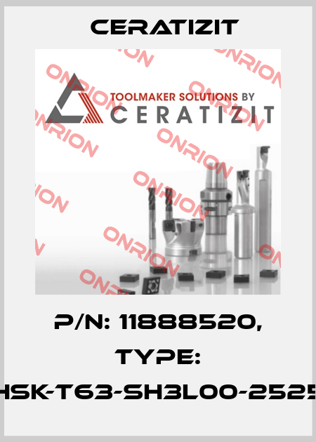 P/N: 11888520, Type: HSK-T63-SH3L00-2525 Ceratizit