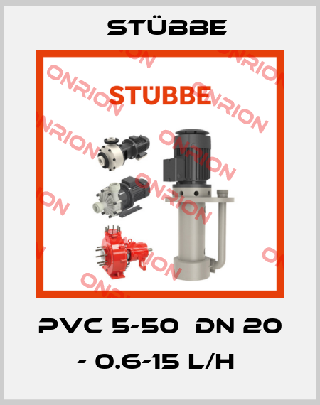 PVC 5-50  DN 20 - 0.6-15 L/H  Stübbe