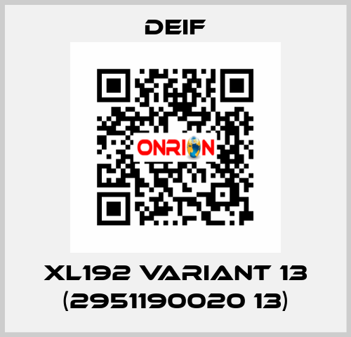 XL192 Variant 13 (2951190020 13) Deif