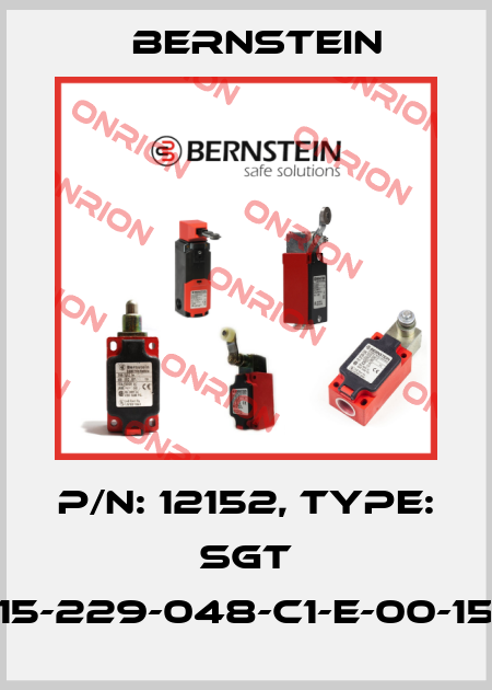 P/N: 12152, Type: SGT 15-229-048-C1-E-00-15 Bernstein