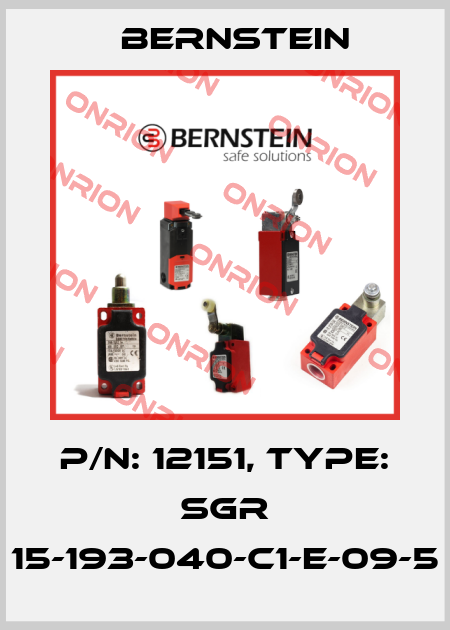 P/N: 12151, Type: SGR 15-193-040-C1-E-09-5 Bernstein